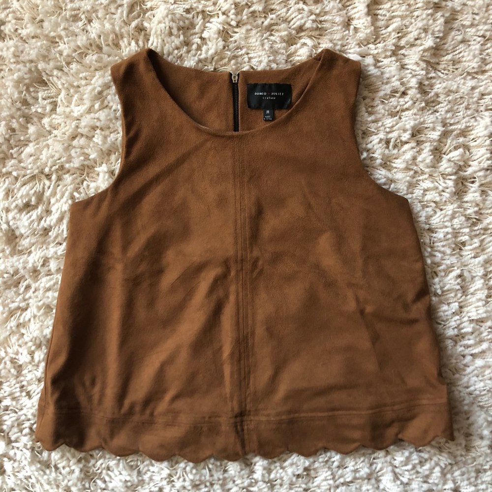 Romeo & Juliet Faux Suede Tank